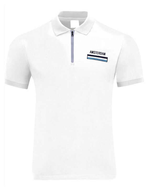 Playera Caballero Premium Cuello Con Cierre Bla... image number null