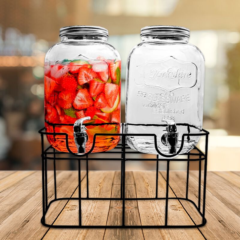 Vitrolero Dispensador Doble con Base de Hierro ... image number null