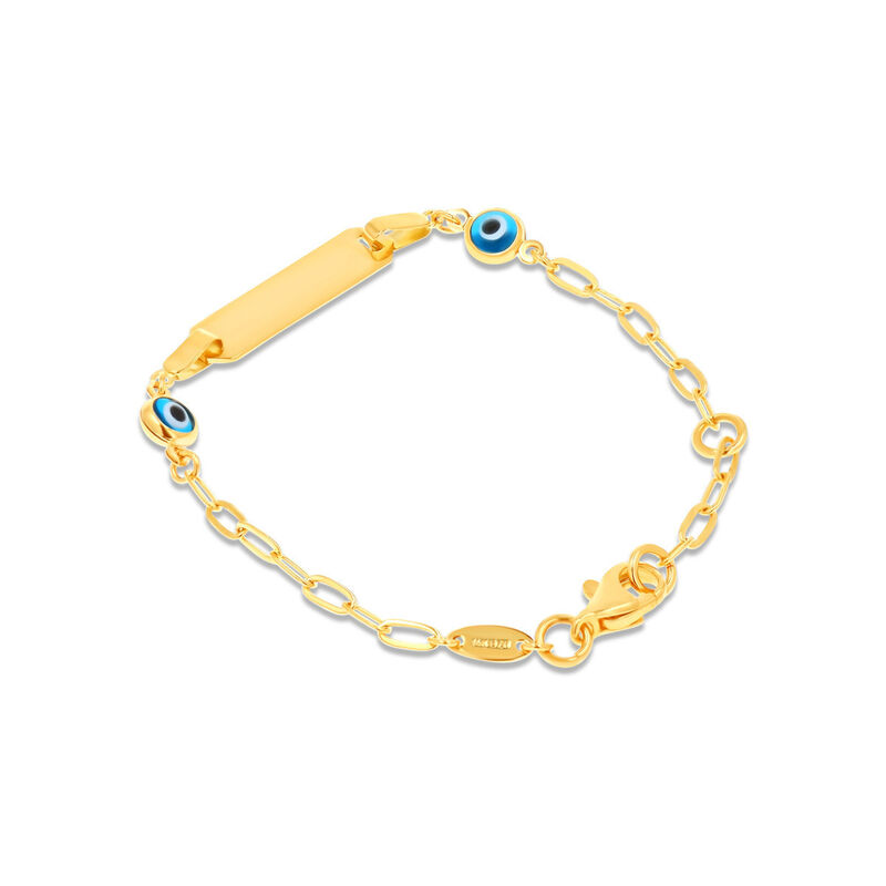 Esclava De Oro Amarillo 14K Con Ojo Turco (14Cm... image number null