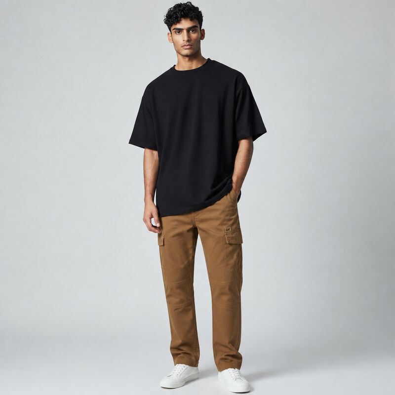 Pantal&oacute;n Cargo Cat Hombre Khaki Algod&oacute;n Workwea... image number null