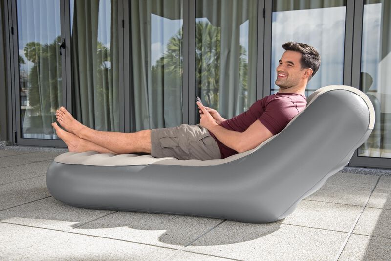 Sillon inflable 1.65x.84x.79cm gris 1mod image number null