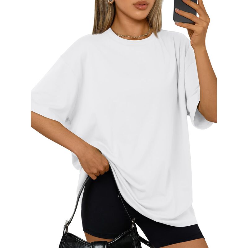 Camiseta Trendy Queen Blanca S Oversize Manga C... image number null