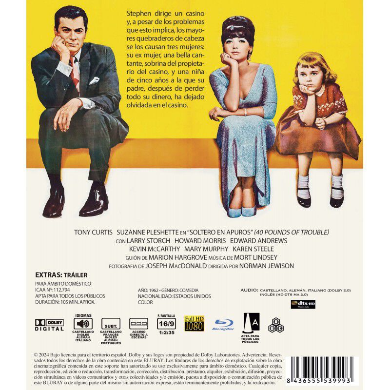 Soltero En Apuros [blu-ray] (1962) 40 Libras De... image number null