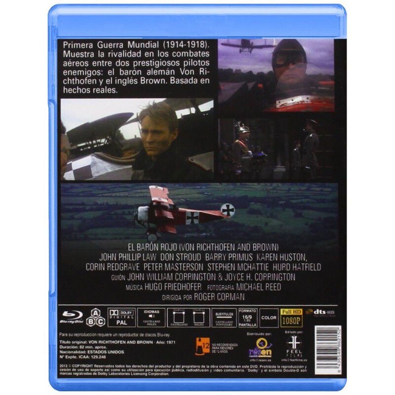 El Bar&oacute;n Rojo [blu-ray] (1971) Von Richthofen A... image number null