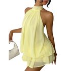 Vestido Mini Verdusa Chiffon Escote Halter