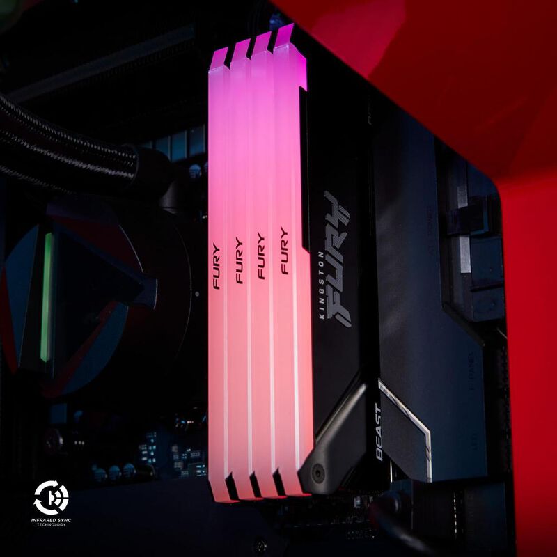 Memoria Ram Kingston Fury Beast Rgb Ddr4 3200MH... image number null