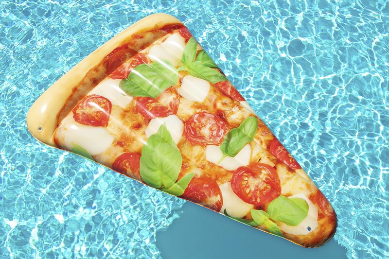 Cama inflable 1.88x1.30cm forma rebanada pizza image number null