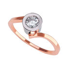 Anillo de Compromiso de 14K con Diamante de Laboratorio 0.20 CT F VS1 Talla 7 ORO ROSA 14K &ndash; / FJ702-20-14R-LG-7