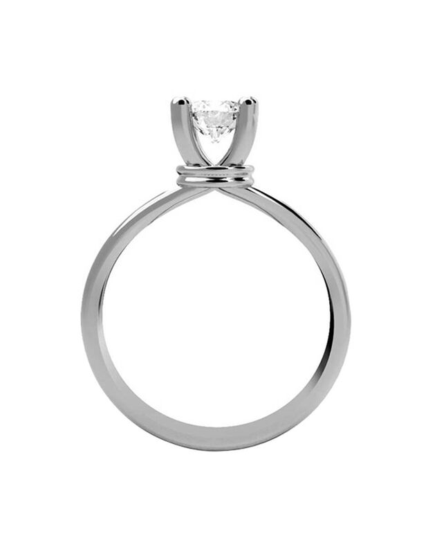 Anillo de Compromiso en Oro de 14K con Circonia... image number null