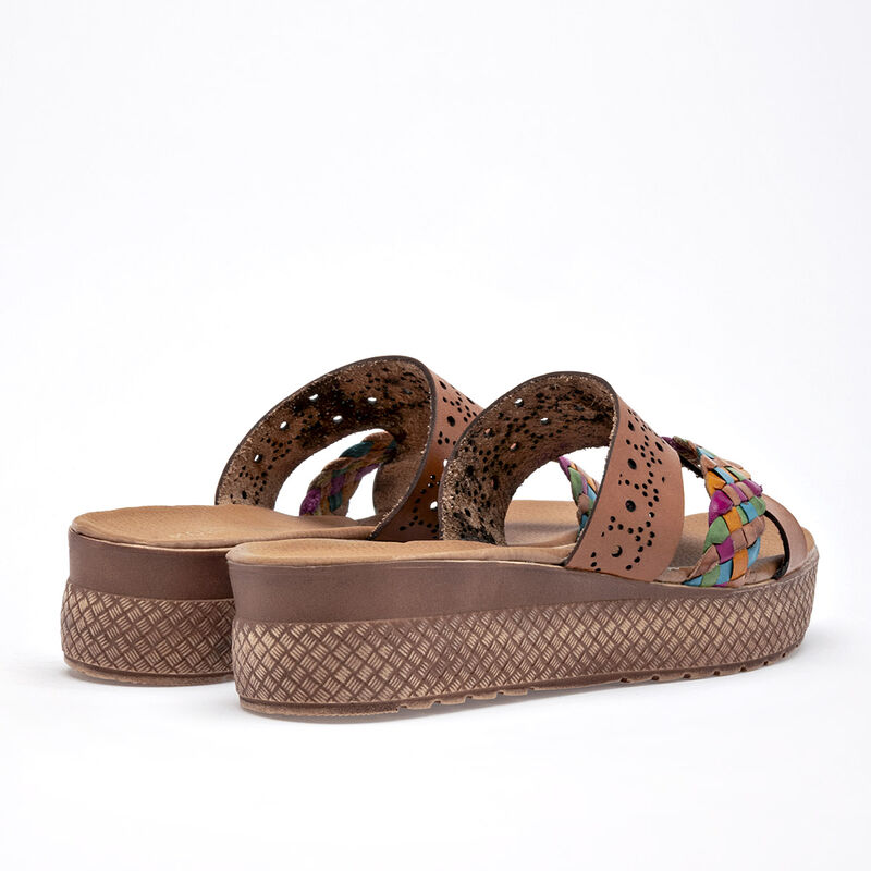 Mora Tierra Sandalia para mujer camel multicolo... image number null