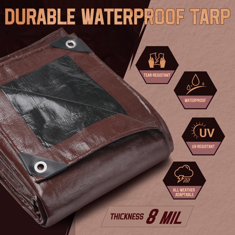 Lona Meruyoo 6x12 m Impermeable Y Resistente A ... image number null