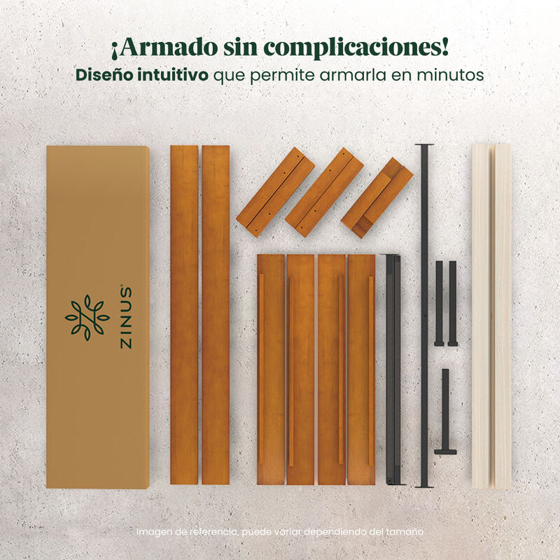 Zinus | Ellie | Base De Cama Individual De Bamb... image number null