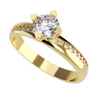 Anillo de Compromiso de 14K con Diamante de Laboratorio 0.50 CT F VS1 Talla 5.5 ORO AMARILLO 14K&ndash; / FJ841-50-14Y-LG-55