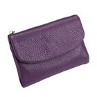 Cartera Atlodas De Cuero Pebble 13.5x10x3 Cm Con Rfid &ndash; Color P&uacute;rpura
