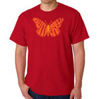 Camiseta Word Art Para Hombre - Mariposa - Rojo