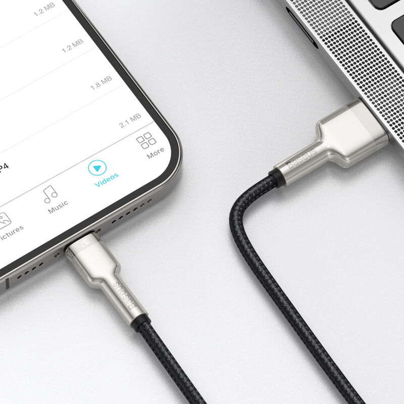 Cable de Datos Metálico Baseus USB a Lightning ... image number null