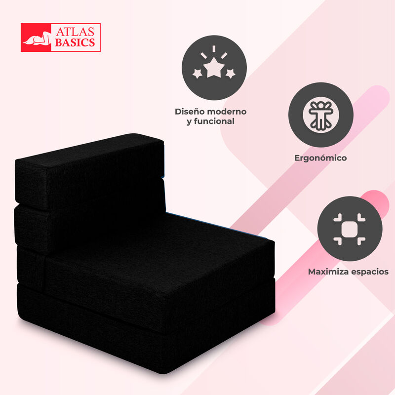 Sillón Plegable Tipo Puff Atlas Basics Gris Cla... image number null