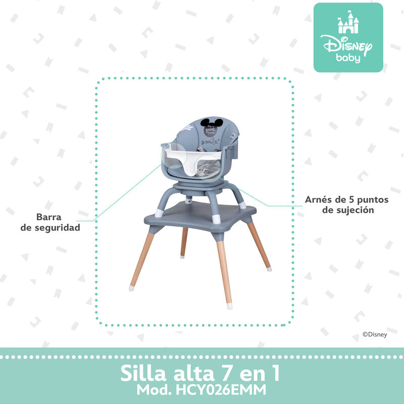 Silla alta periquera para beb&eacute;s con giro 360&deg; a... image number null