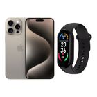 iPhone 15 Pro Max 256GB Natural E-SIM Reacondicionado + Brasalete Gen&eacute;rico