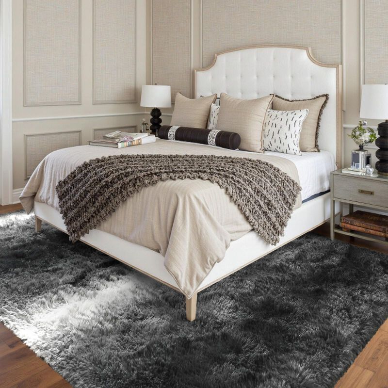 Alfombra Finrèc Home 140x180 cm Rayada Negra A... image number null