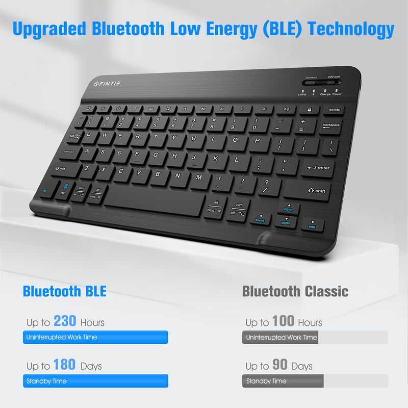 Teclado Inal&aacute;mbrico Bluetooth Fintie Para Ipad ... image number null