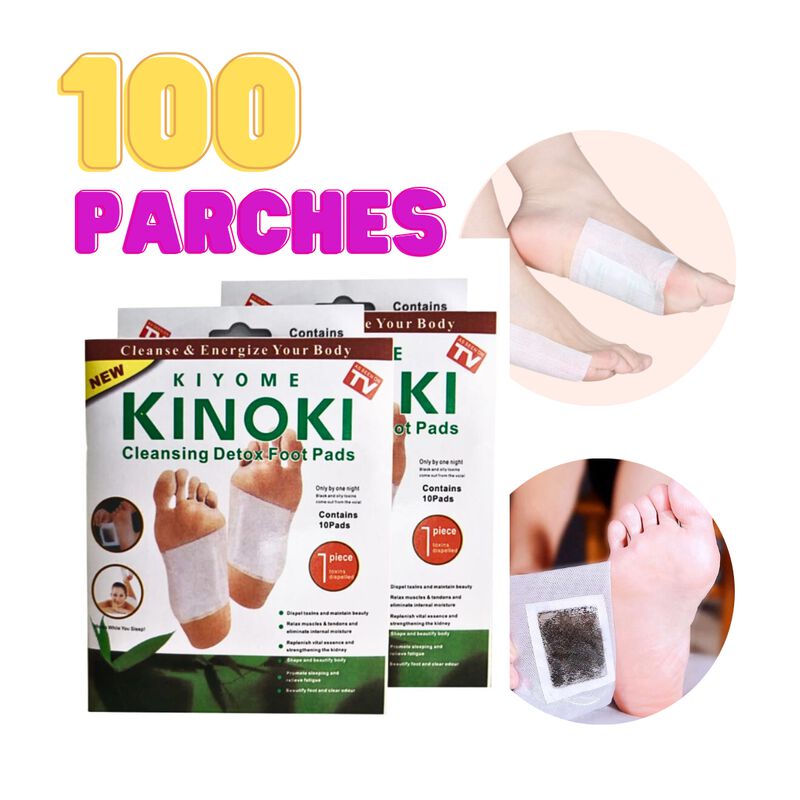 100 Parches Desintoxicantes para Pies Kinoki image number null