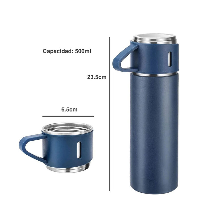 Termo con tazas de acero Inoxidable de 500 ml image number null