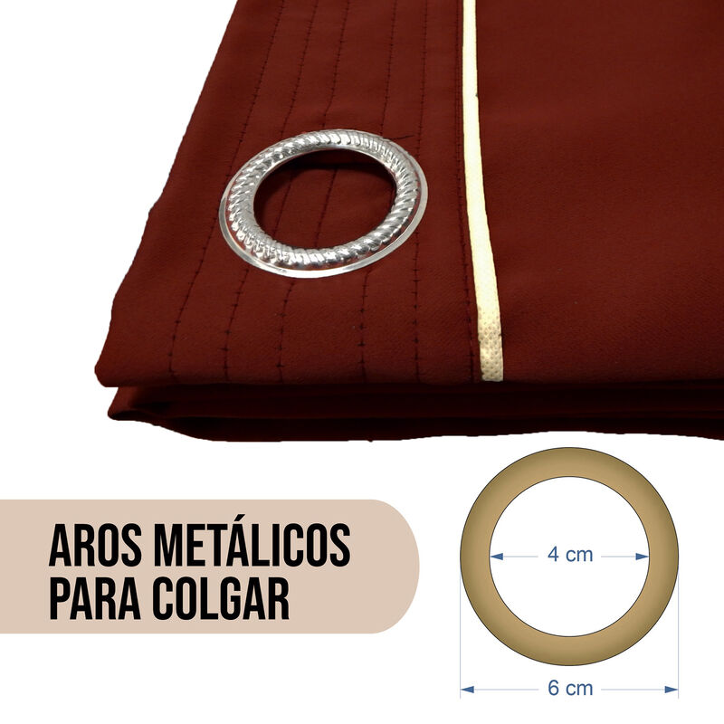 Cortinas Black Out Lisa Tinto Con Argollas image number null