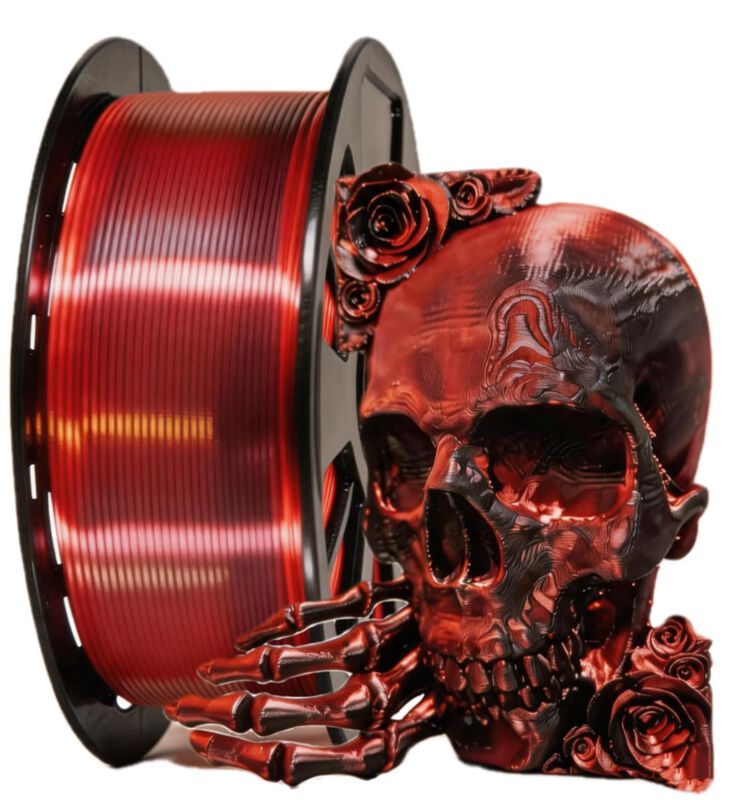 Filamento Pla Filajoy3d 1,75 mm 1 kg Silk Rojo/... image number null