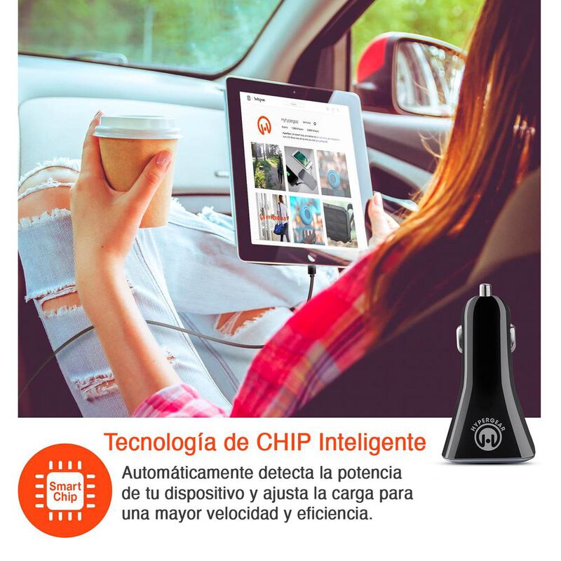 Cargador De Auto Plug In Hypergear 34w Con 4 Pu... image number null