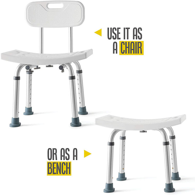 Banco Para Ducha Con Respaldo | Silla Para Tina... image number null