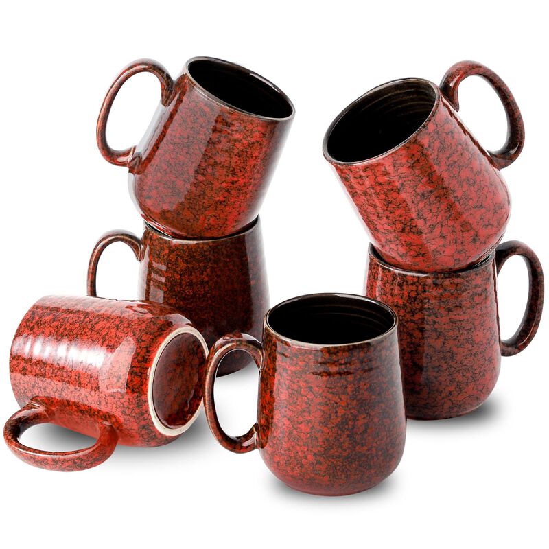 Juego De 6 Tazas De Caf&eacute; Hasense 425 ml Rojo Ce... image number null