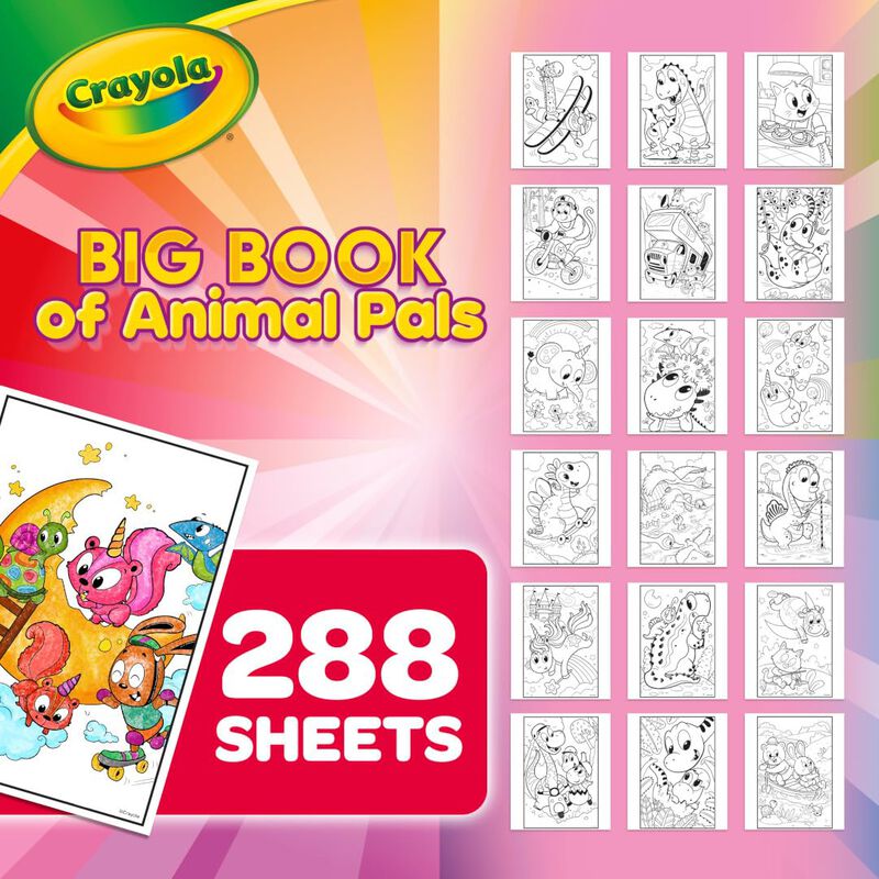 Libro De Colorear Crayola Big Book Of Animal Pa... image number null