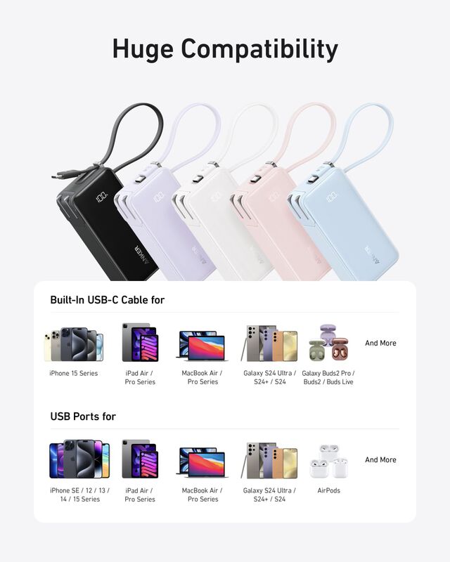 Power Bank Anker Nano 3 En 1 De 10.000 Mah Con ... image number null