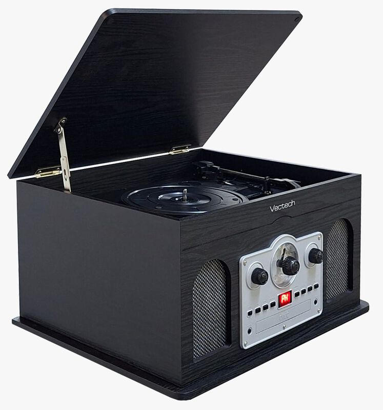 Tocadiscos Retro Multifunci&oacute;n 5 En 1 Con Bocina... image number null