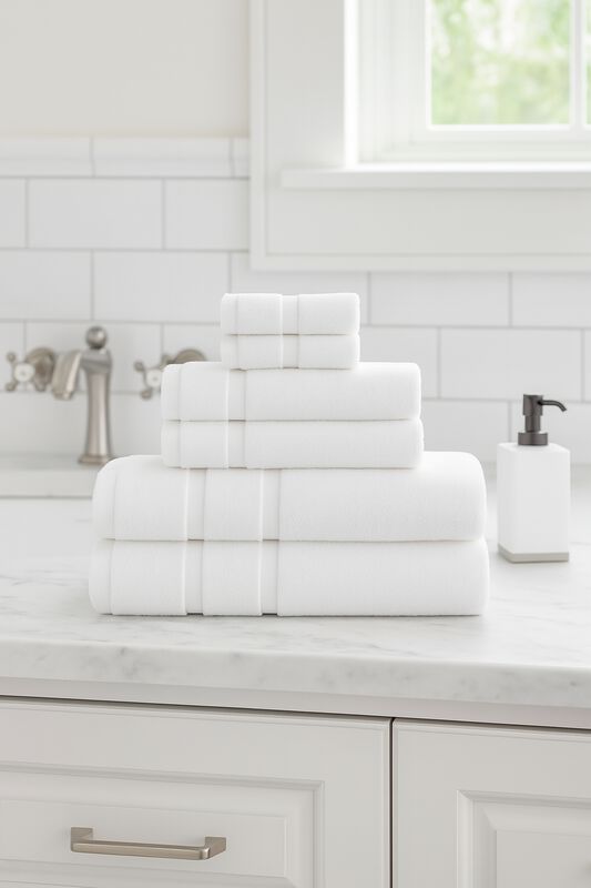 Juego de 6 Toallas de Microfibra Suaves y Absor... image number null