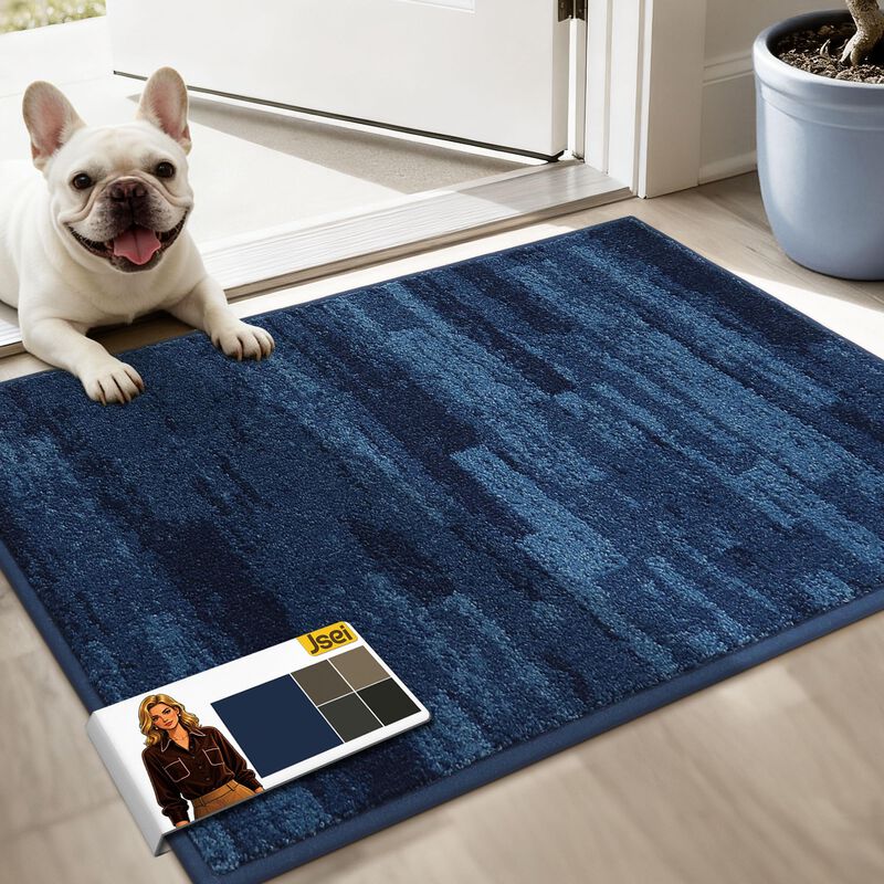 Alfombra Para Puerta Jsei 51 &times; 81 cm Azul Antid... image number null