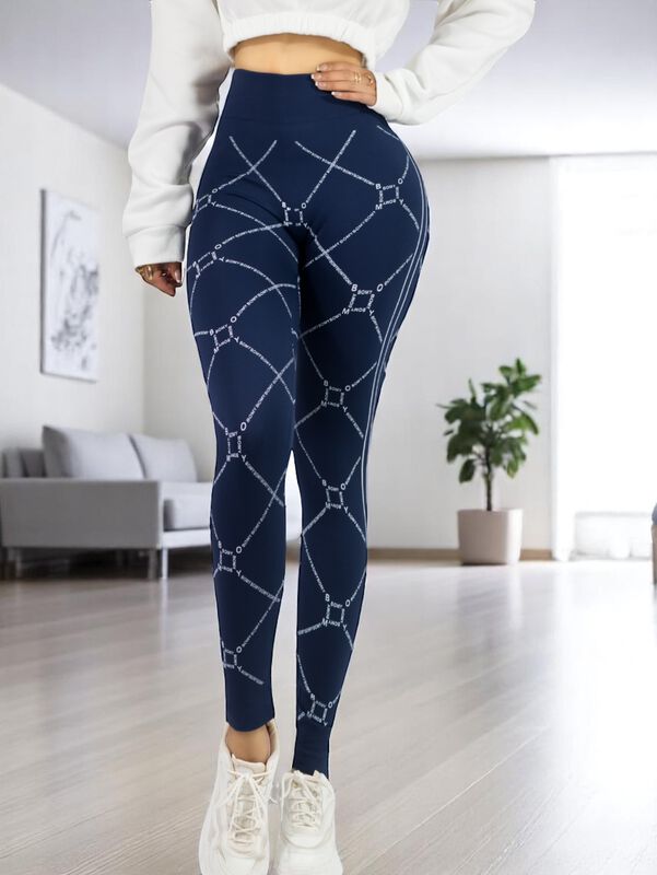 Leggins Mujer Legging Mallones LIC-010 Marino M... image number null