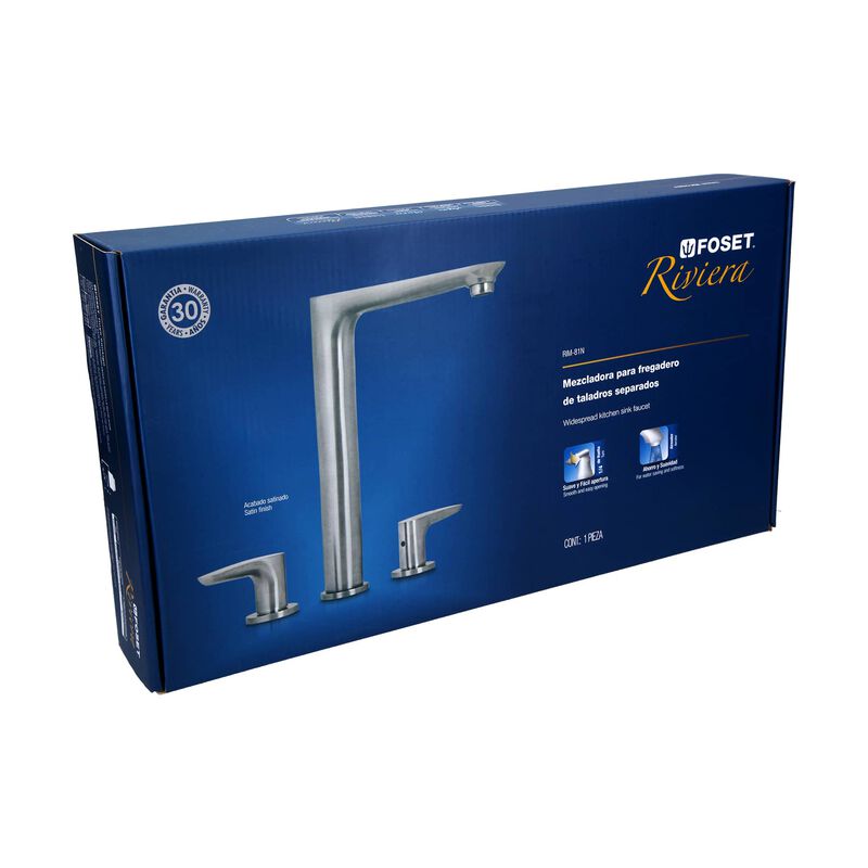 Mezcladora Sat&iacute;n Cuello Alto para Fregadero Fos... image number null