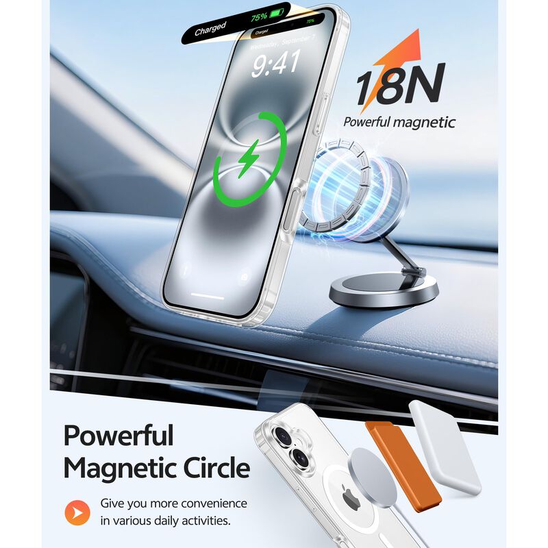Funda FNTCASE para iPhone 16 Transparente con P... image number null