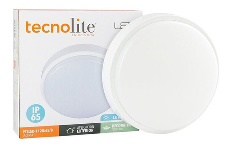 Lampara Sobreponer Techo Blanco 18w Luz D&iacute;a Ptl... image number null