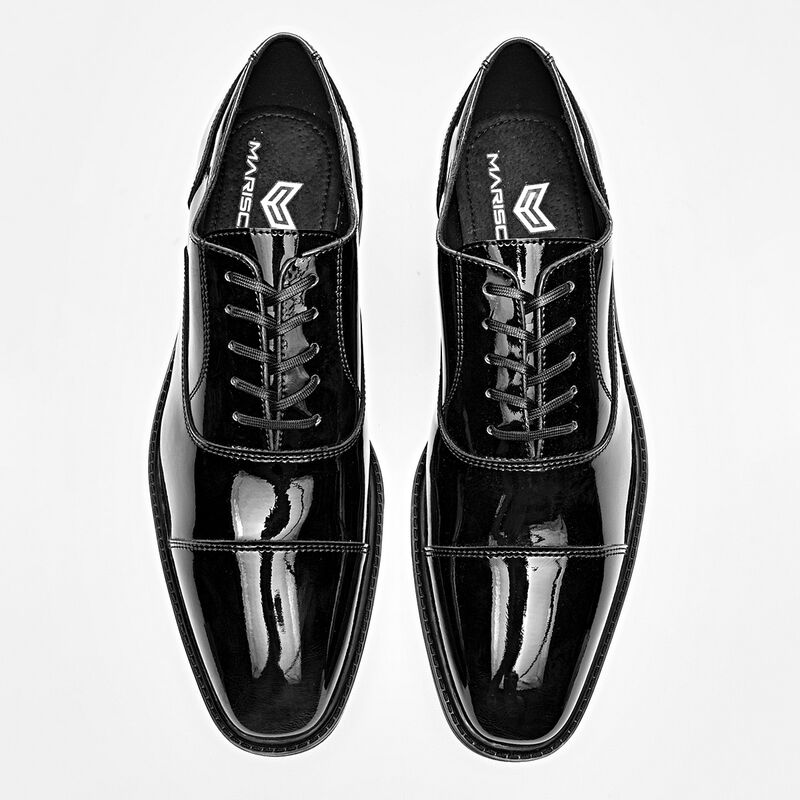 Mariscal zapato vestir para hombre negro charol... image number null