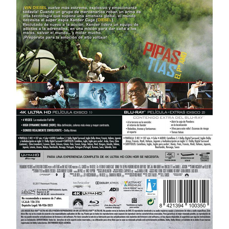 XXX - Reactivated (UHD + BD) - BD [Blu-ray] image number null