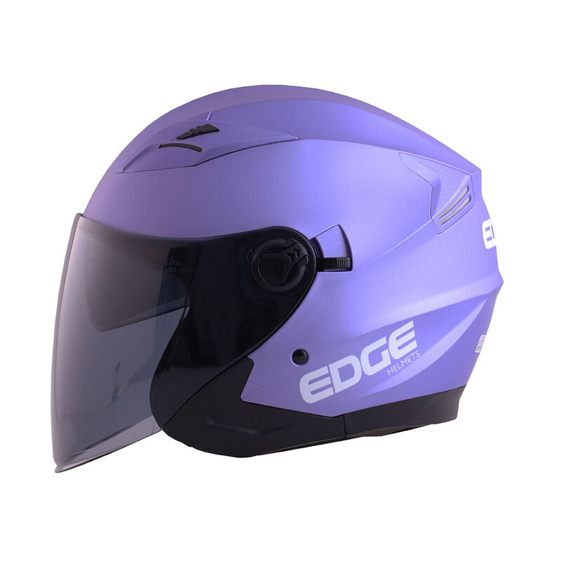 Casco Para Moto Edge Jaguar S&oacute;lido P&uacute;rpura Cert... image number null