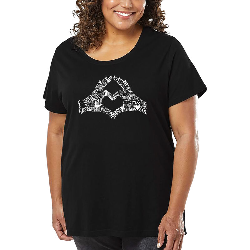 Camiseta De Talla Grande Word Art Para Mujer - ... image number null