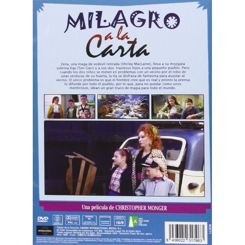 Milagro A La Carta (esperando La Luz) (dvd) 199... image number null