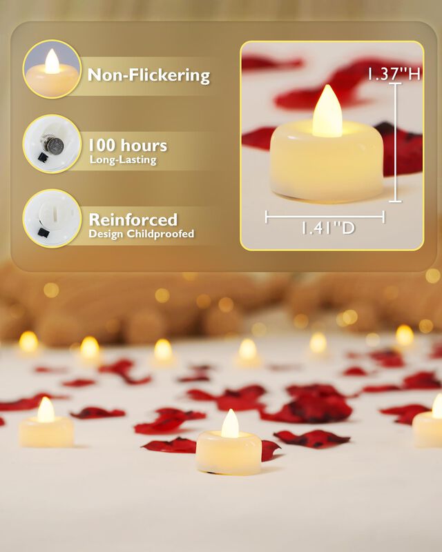 Velas De T&eacute; Led Sin Llama Amagic, 12, 24, 50, 1... image number null