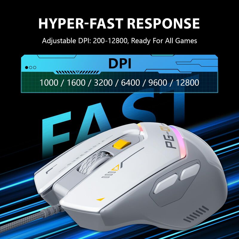 Rat&oacute;n Gaming Inphic Pg1 12800 DPI RGB 6 Botones... image number null