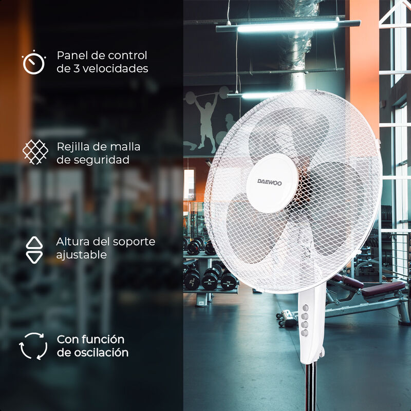 Ventilador de pedestal DAEWOO 16 pulgadas 3 vel... image number null
