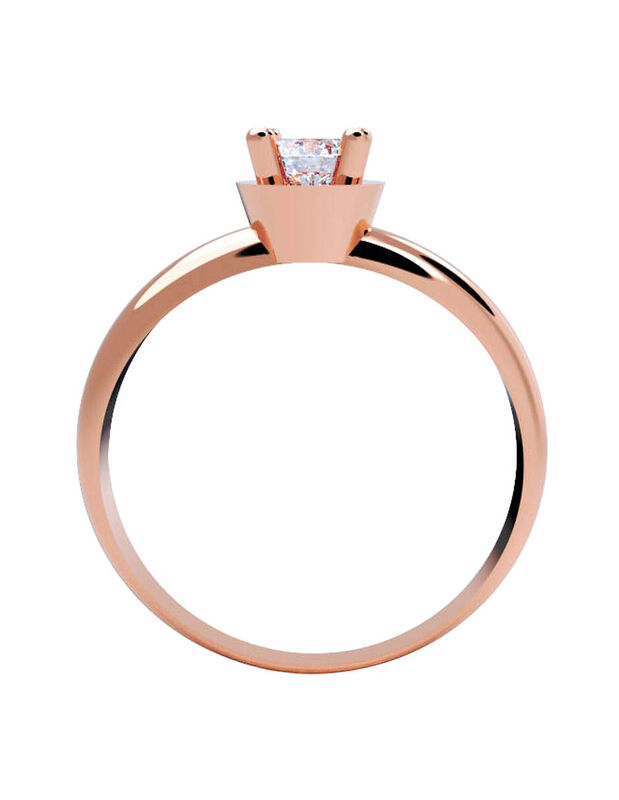 Anillo de Compromiso en Oro de 14K con Circonia... image number null